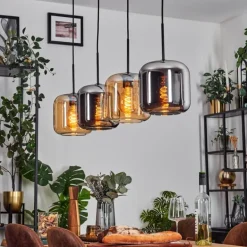 Lauden Suspension Noir, 4 lumières