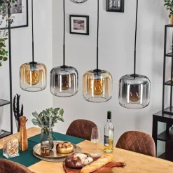 Lauden Suspension Noir, 4 lumières