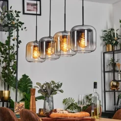 Lauden Suspension Noir, 4 lumières