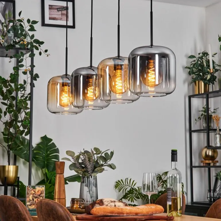 Lauden Suspension Noir, 4 lumières