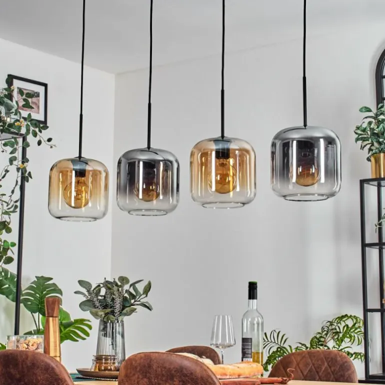 Lauden Suspension Noir, 4 lumières