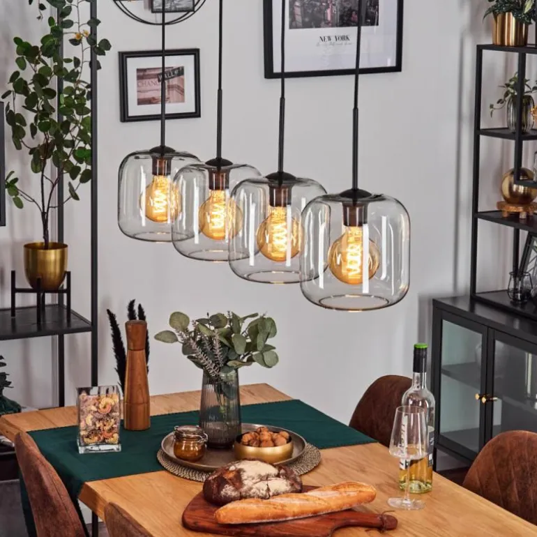 Lauden Suspension Noir, 4 lumières