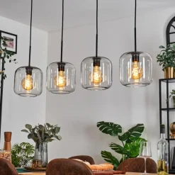 Lauden Suspension Noir, 4 lumières