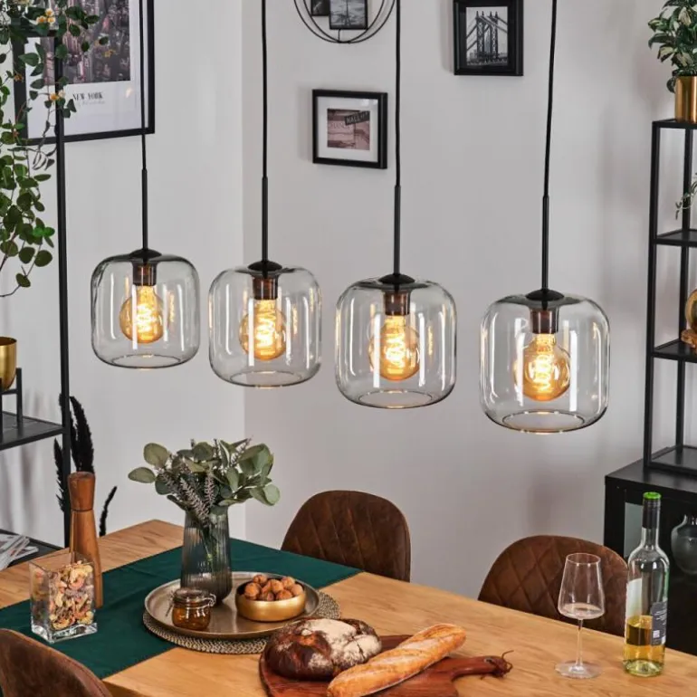 Lauden Suspension Noir, 4 lumières