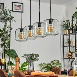 Lauden Suspension Noir, 4 lumières