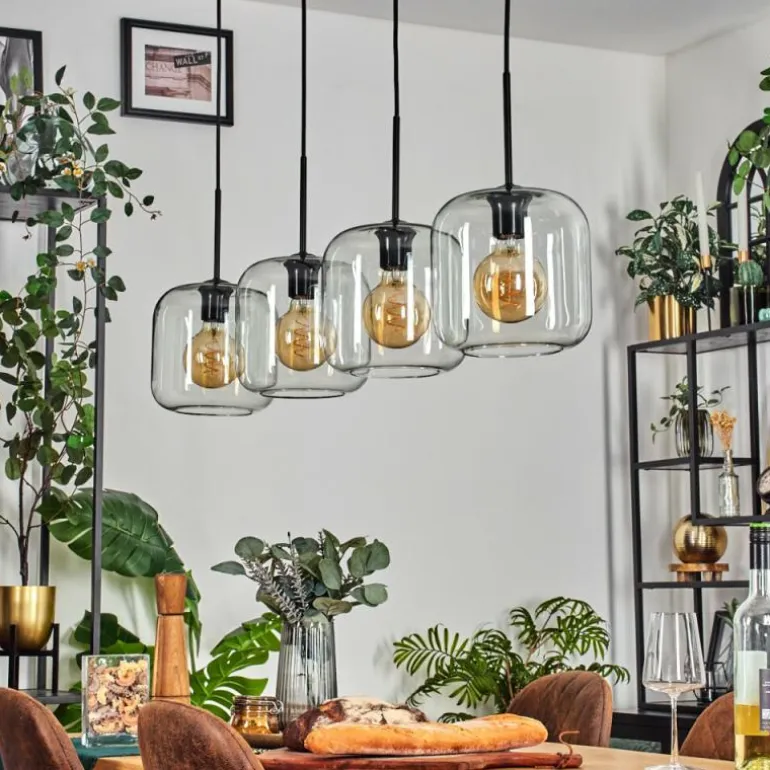 Lauden Suspension Noir, 4 lumières