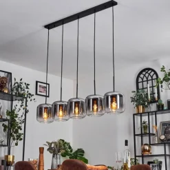 Lauden Suspension Noir, 5 lumières