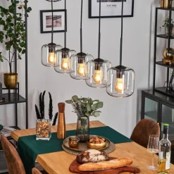Lauden Suspension Noir, 5 lumières