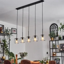 Lauden Suspension Noir, 5 lumières