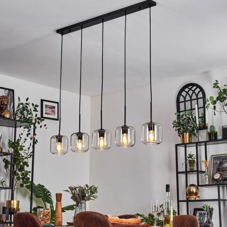 Lauden Suspension Noir, 5 lumières