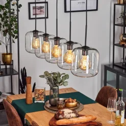 Lauden Suspension Noir, 5 lumières