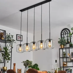 Lauden Suspension Noir, 5 lumières