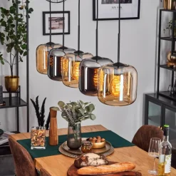 Lauden Suspension Noir, 5 lumières