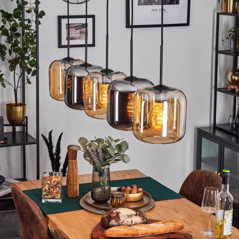 Lauden Suspension Noir, 5 lumières