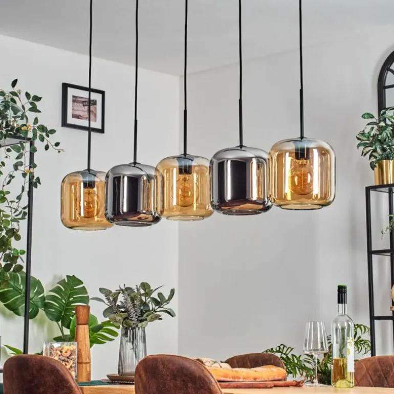 Lauden Suspension Noir, 5 lumières