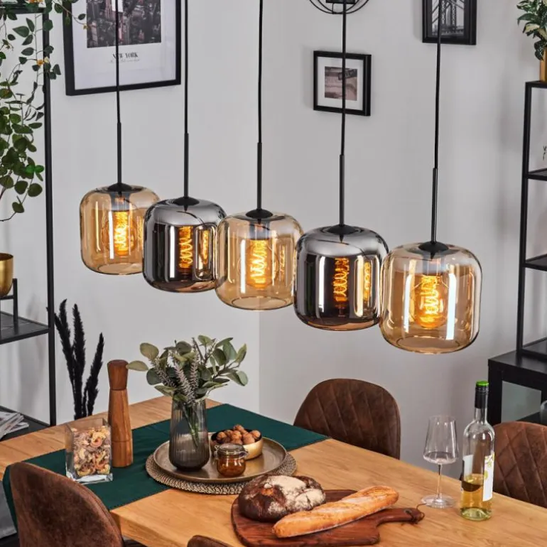 Lauden Suspension Noir, 5 lumières
