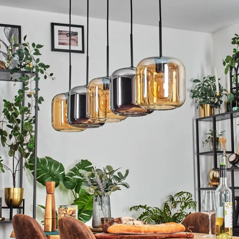 Lauden Suspension Noir, 5 lumières