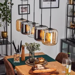 Lauden Suspension Noir, 5 lumières