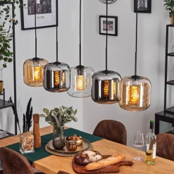 Lauden Suspension Noir, 5 lumières