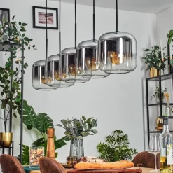 Lauden Suspension Noir, 5 lumières