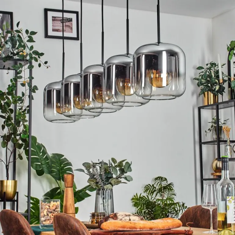 Lauden Suspension Noir, 5 lumières