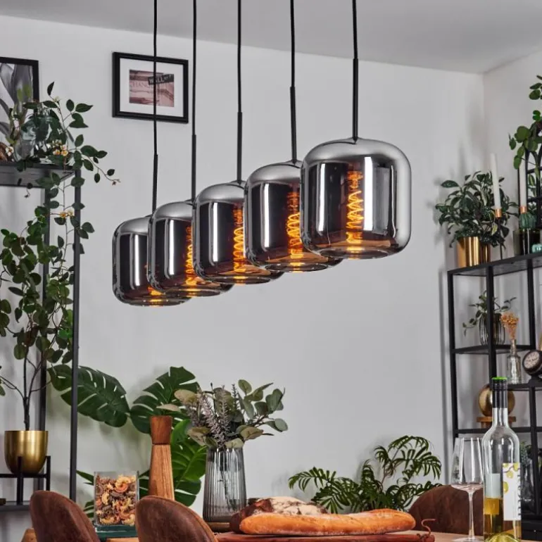 Lauden Suspension Noir, 5 lumières