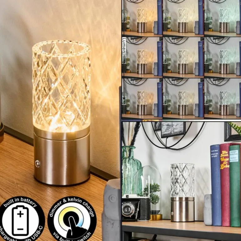 Lauter Lampe à poser LED Nickel mat, 1 lumière