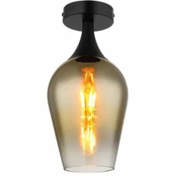 Lavus Plafonnier Luminaires Globo Lighting Noir, 1 lumière