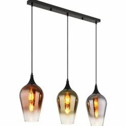 Lavus Suspension Luminaires Globo Lighting Noir, 3 lumières