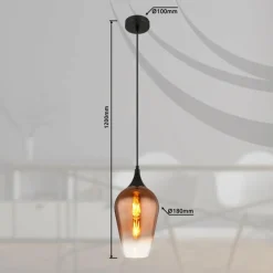 Lavus Suspension Luminaires Globo Lighting Noir, 1 lumière