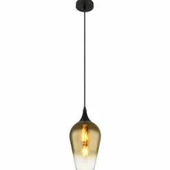 Lavus Suspension Luminaires Globo Lighting Noir, 1 lumière