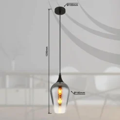 Lavus Suspension Luminaires Globo Lighting Noir, 1 lumière