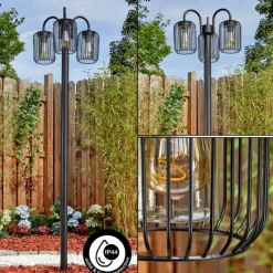 Lejonbacken Luminaire extérieur, Réverbère, Eclairage de chemin Noir, 3 lumières