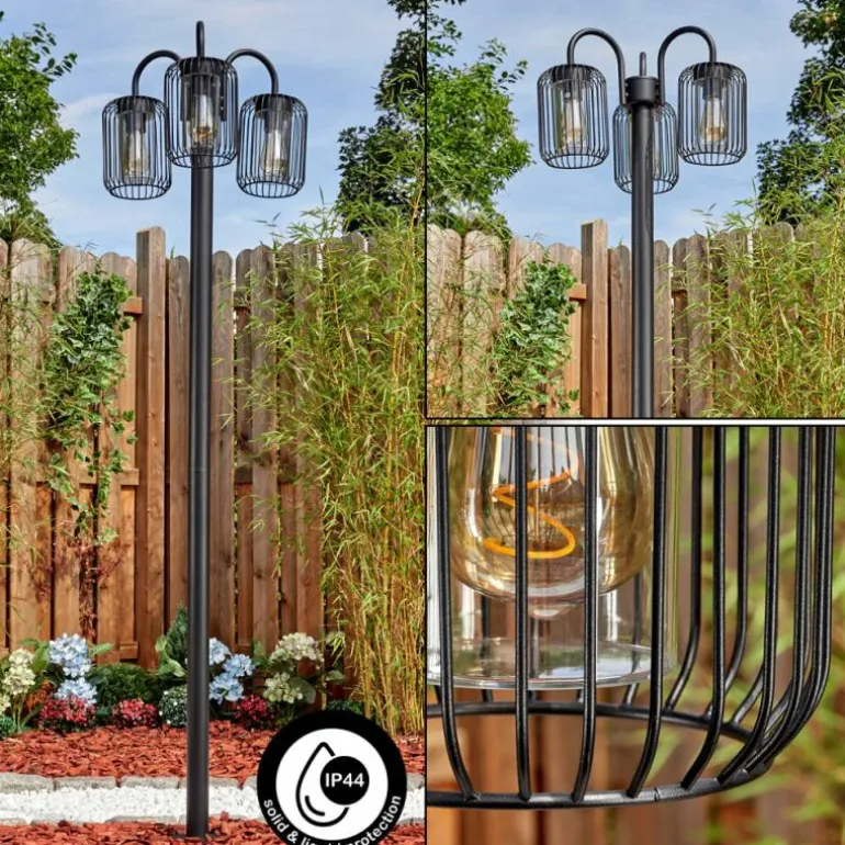 Lejonbacken Luminaire extérieur, Réverbère, Eclairage de chemin Noir, 3 lumières