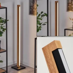 Lemene Lampadaire LED Écru, Noir, 1 lumière