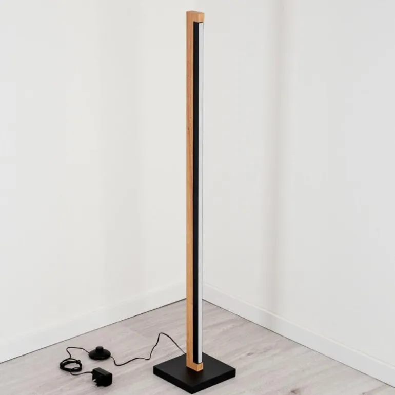 Lemene Lampadaire LED Écru, Noir, 1 lumière