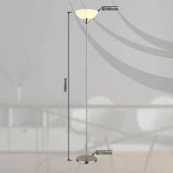 Lima Lampadaire Luminaires Globo Lighting Nickel mat, 1 lumière