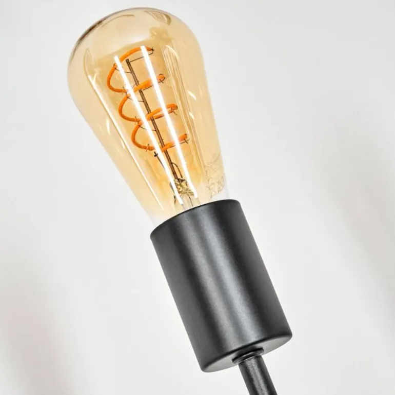 Limmingen Lampadaire Bois clair, Noir, 4 lumières