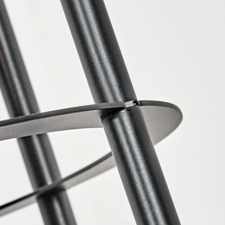 Limmingen Lampadaire Bois foncé, Noir, 4 lumières