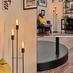 Limmingen Lampadaire Noir, 3 lumières