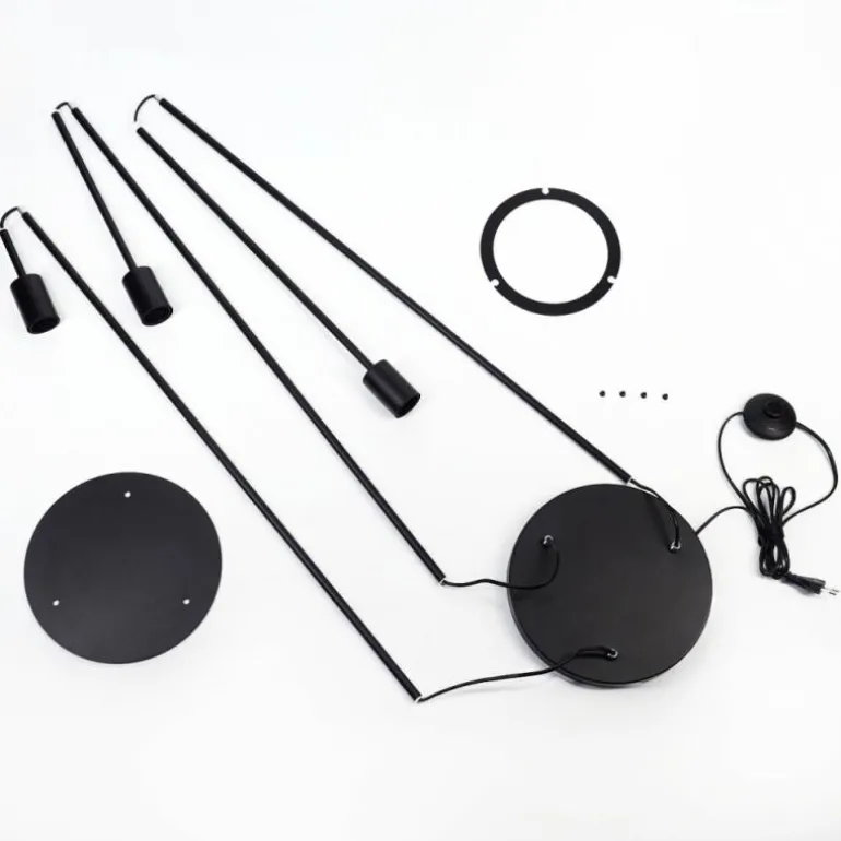 Limmingen Lampadaire Noir, 3 lumières