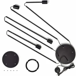Limmingen Lampadaire Noir, 4 lumières