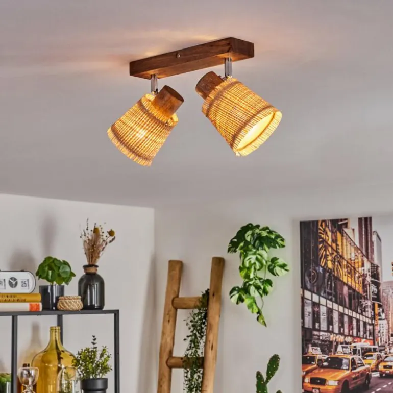 Lindberg Plafonnier Chrome, Écru, 2 lumières