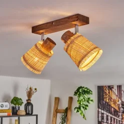 Lindberg Plafonnier Chrome, Écru, 2 lumières