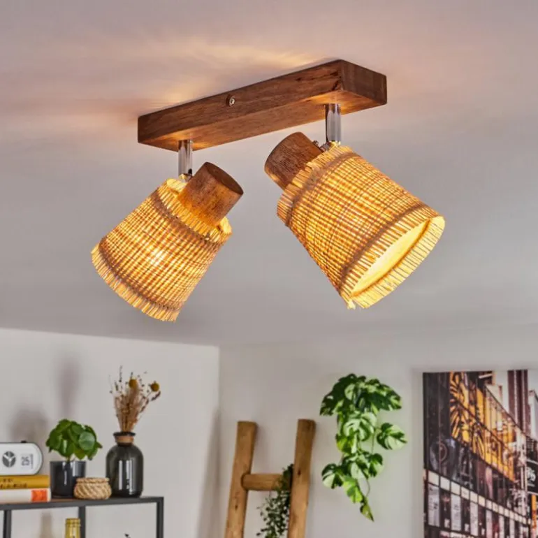 Lindberg Plafonnier Chrome, Écru, 2 lumières