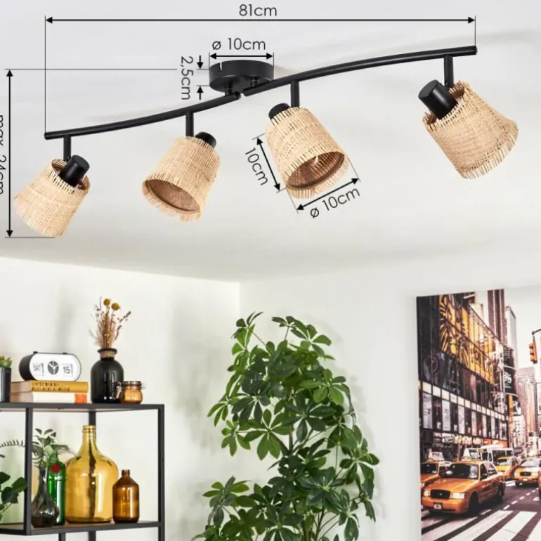 Lindberg Plafonnier Noir, 4 lumières
