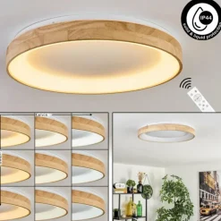 Lockeby Plafonnier LED Écru, Blanc, 1 lumière, Télécommandes