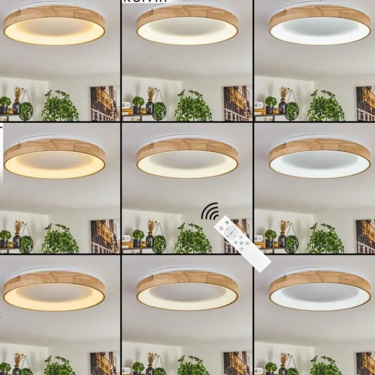 Lockeby Plafonnier LED Écru, Blanc, 1 lumière, Télécommandes