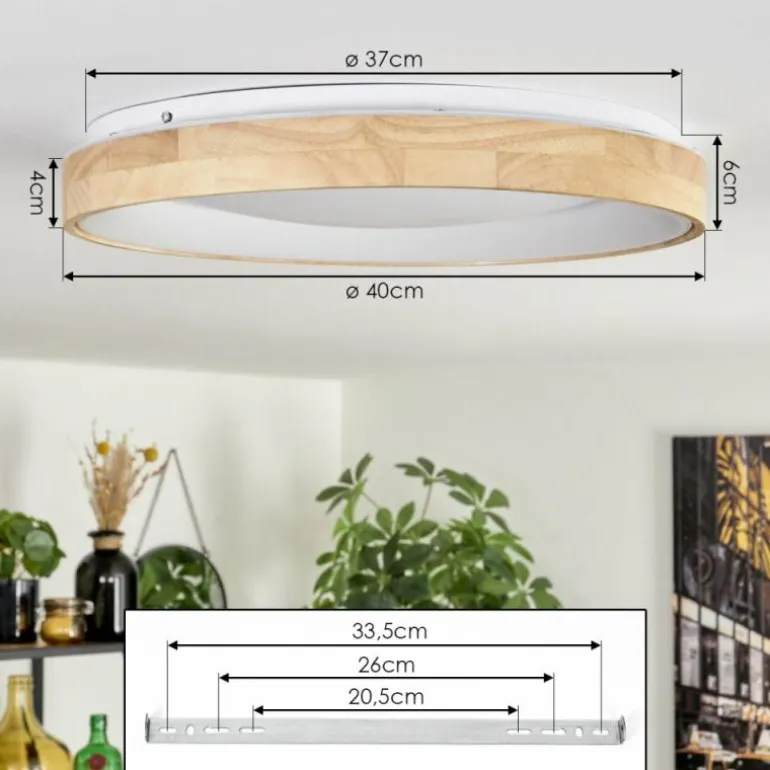Lockeby Plafonnier LED Écru, Blanc, 1 lumière, Télécommandes