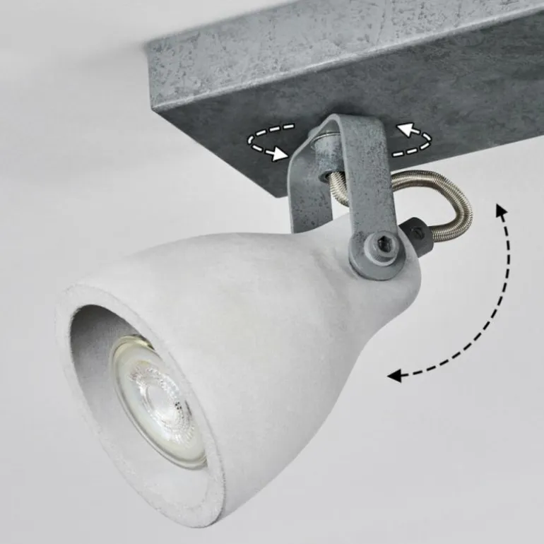 Lomma Plafonnier Acier brossé, 2 lumières